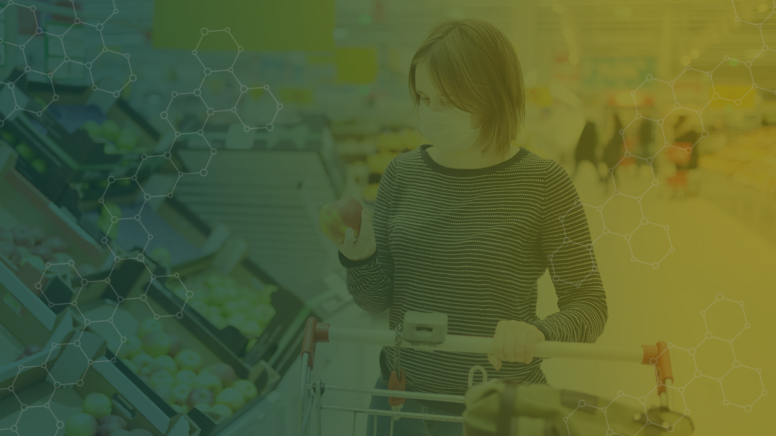 Women in Grocery Store Wearing Mask